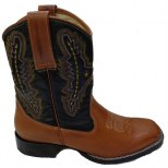 Bota Texana Bico Quadrado Whisky Riber Shoes
